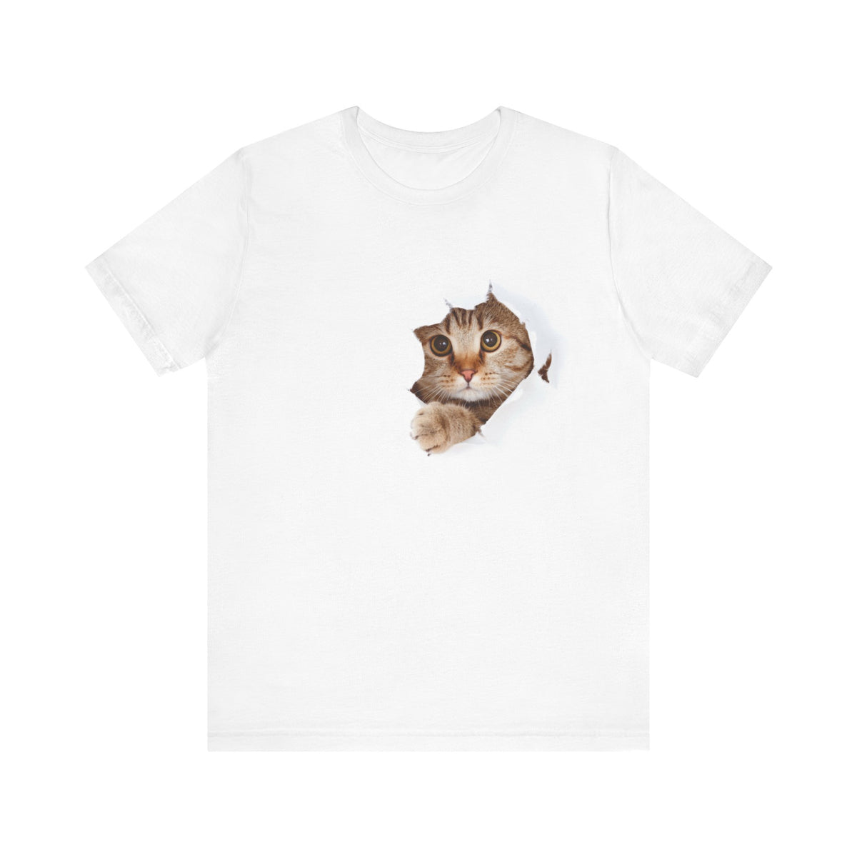 Funny Cat Peekaboo Unisex Tee, Cool Graphic Tee, Cat Lover Gift, Birthday Shirt, Animal Lover Apparel, Cute Pet Tee